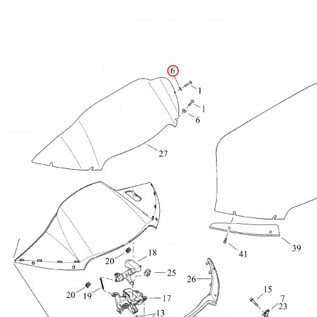 Harley-Davidson podkładka nylonowa OEM 6054