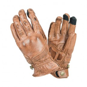 Rękawice By City Retro Gloves brązowe Bobber Chopper Harley-Davidson