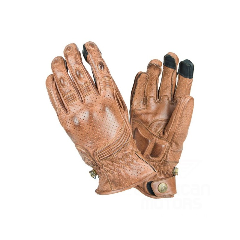 Rękawice By City Retro Gloves brązowe Bobber Chopper Harley-Davidson