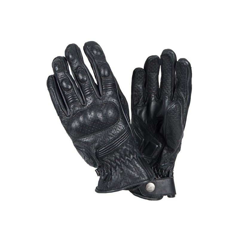 Rękawice By City Retro Gloves czarne Bobber Chopper Harley