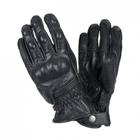 Rękawice By City Retro Gloves czarne Bobber Chopper Harley