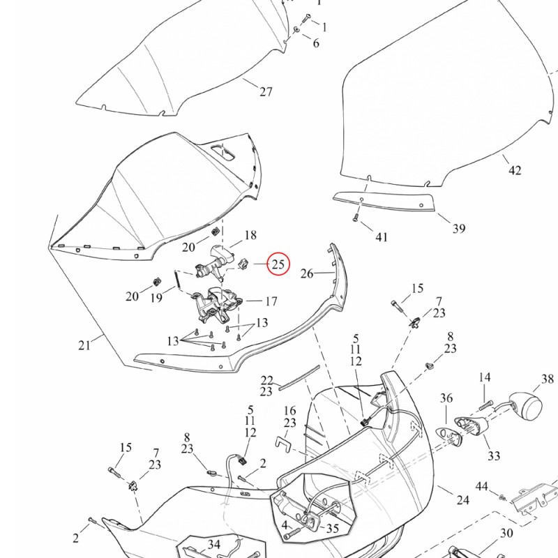 Harley-~Davidson zatrzask wlotu powietrza OEM 57100167