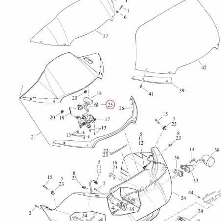 Harley-~Davidson zatrzask wlotu powietrza OEM 57100167