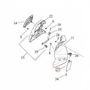 Harley-Davidson klapka wlotu powietrza gołębnika OEM 57100155