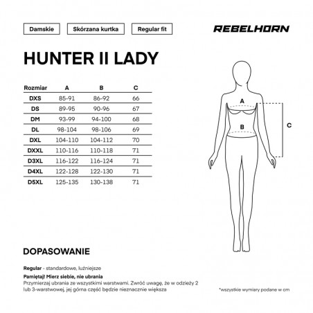 KURTKA SKÓRZANA REBELHORN HUNTER II LADY BLACK