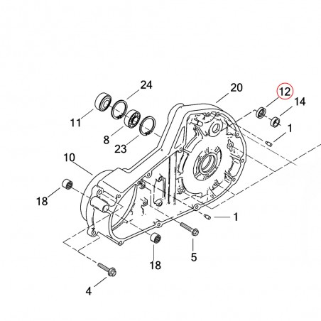 Harley-Davidson Simering wałka rozrusznika James Gaskets 12066A