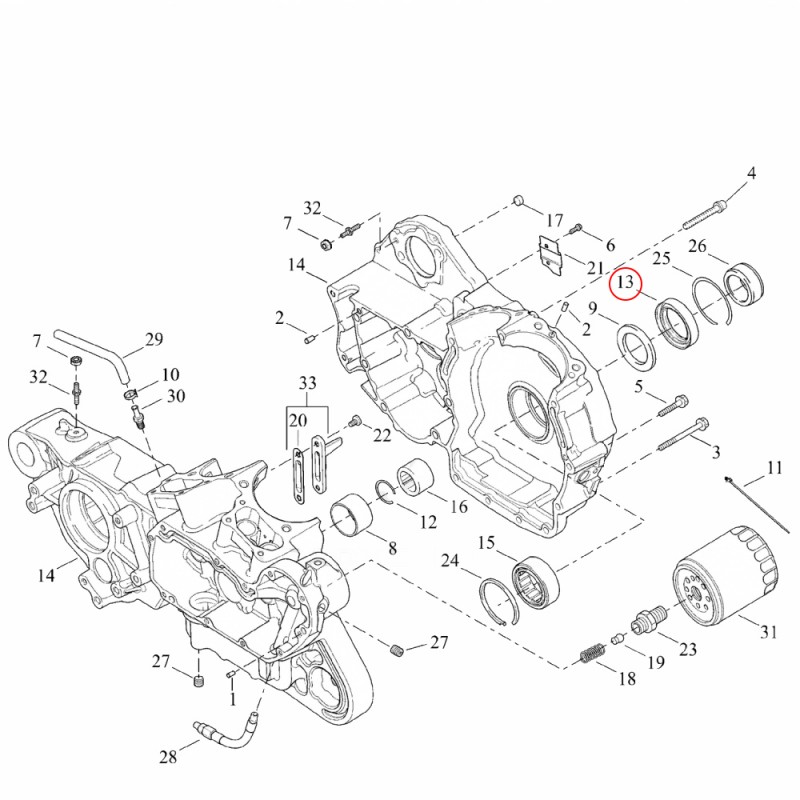 Harley-Davidson Simering wału silnika James Gaskets 12068