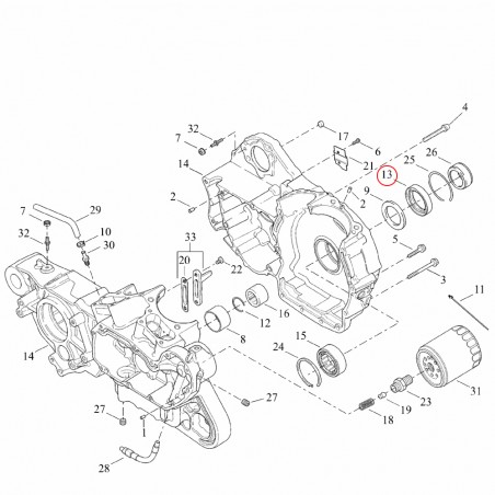 Harley-Davidson Simering wału silnika James Gaskets 12068