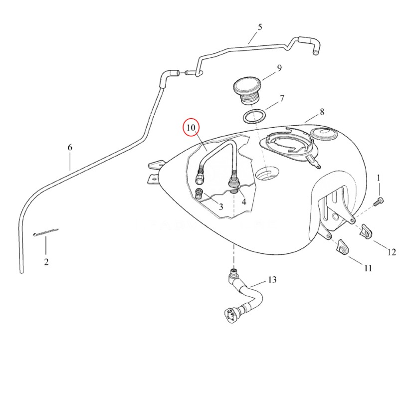 Harley-Davidson Touring  przewód paliwowy zbiornika 62228-08C