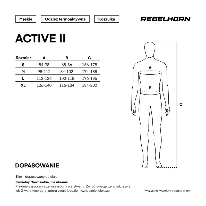 KOSZULKA TERMOAKTYWNA Z DŁUGIM RĘKAWEM REBELHORN ACTIVE II BLACK/GREY