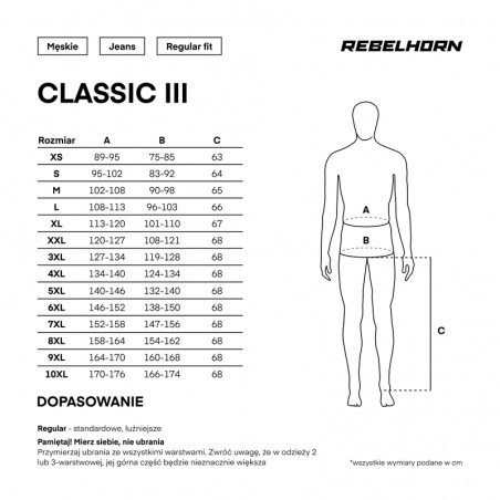 Spodnie jeans Rebelhorn Classic III regular fit black