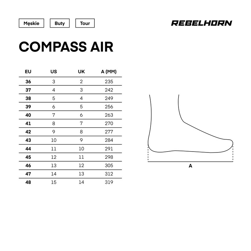 BUTY REBELHORN COMPASS AIR BLACK