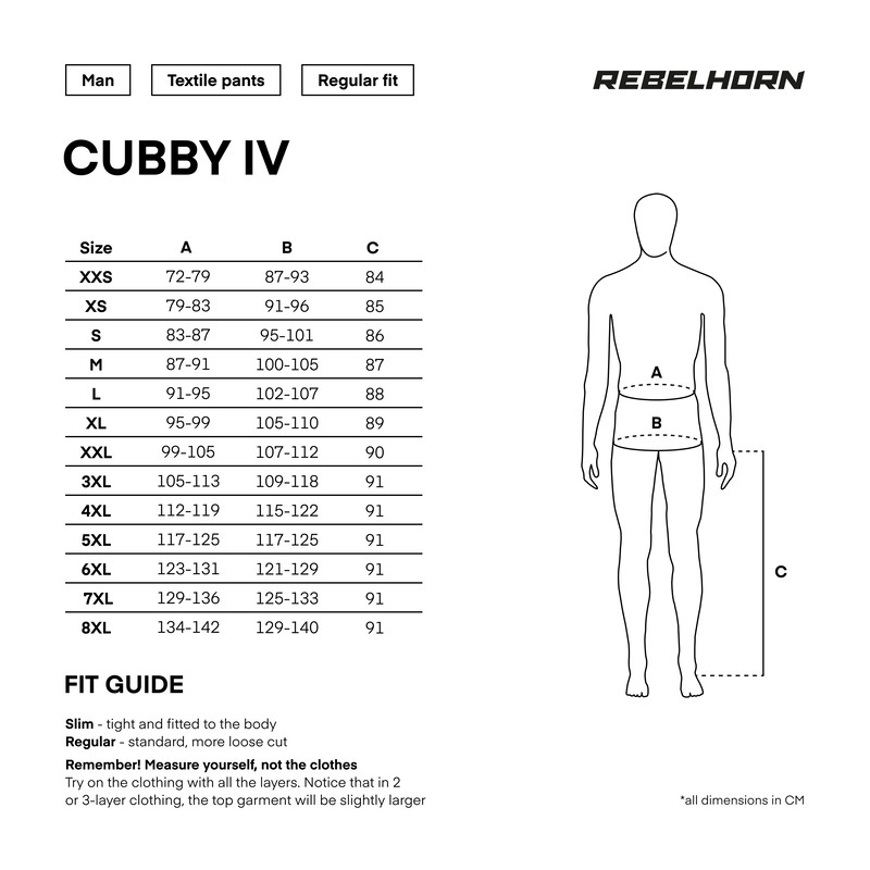 SPODNIE TEKSTYLNE REBELHORN CUBBY IV BLACK 5XL