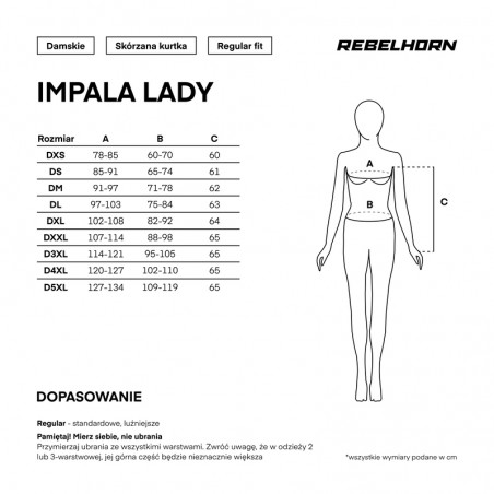 Kurtka skórzana Rebelhorn Impala lady black