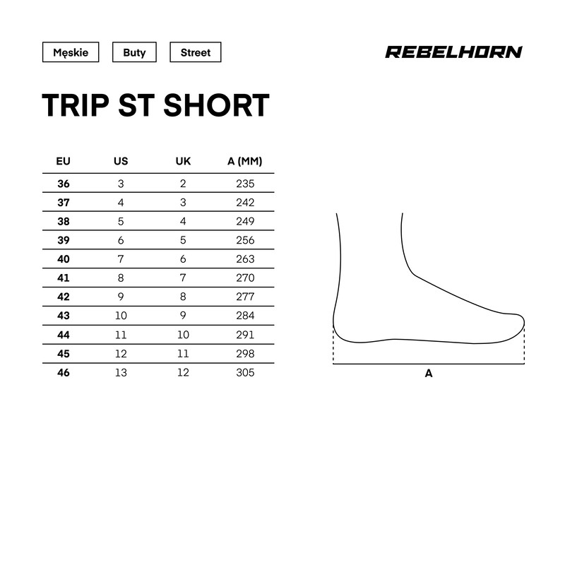 BUTY REBELHORN TRIP ST SHORT BLACK