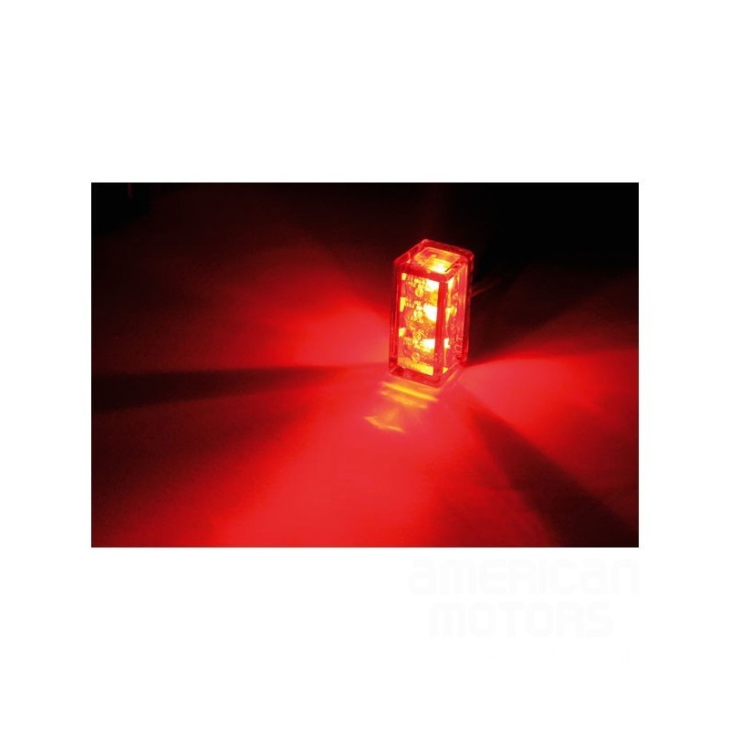 LAMPA TYLNA LED CUBE-V MINI CZERWONA