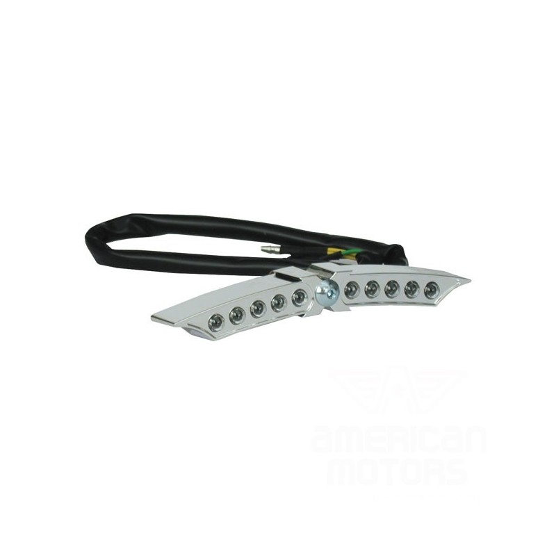 LAMPA TYLNA LED MINI X-WING CHROMOWANA