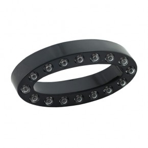 LAMPA TYLNA LED MEMPHIS RING CZARNA