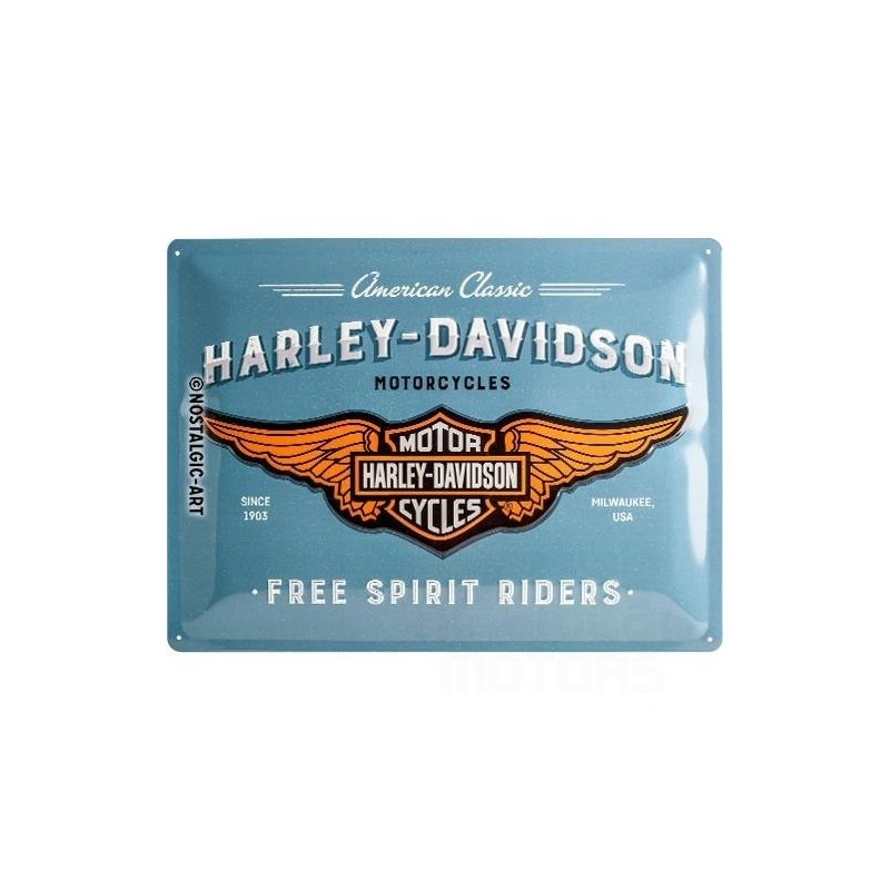 Blacha 30x40cm Harley-Davidson Blue Logo