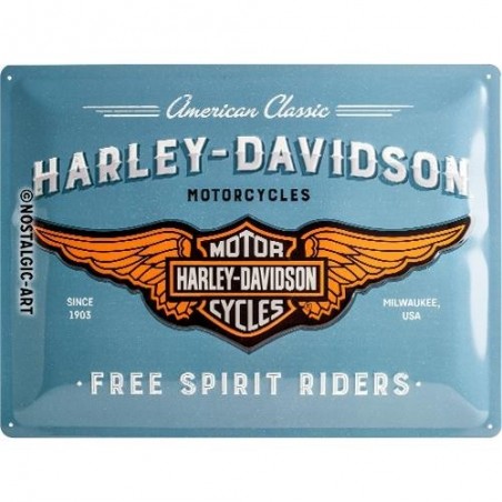 Blacha 30x40cm Harley-Davidson Blue Logo