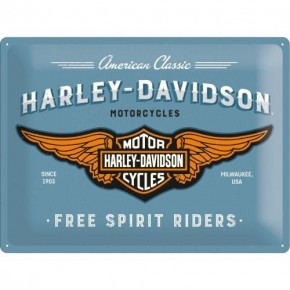 Blacha 30x40cm Harley-Davidson Blue Logo