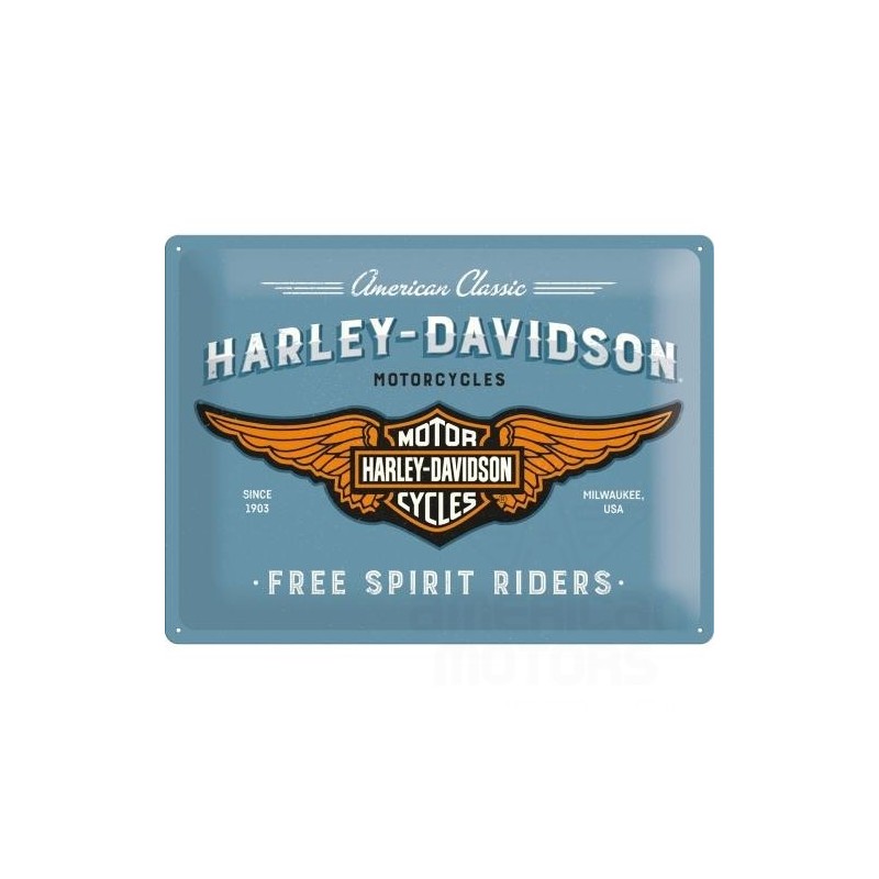 Blacha 30x40cm Harley-Davidson Blue Logo