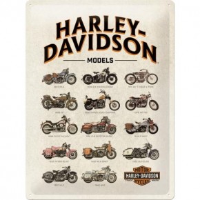 Blacha 30x40cm Harley-Davidson Models Chart