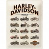 Blacha 30x40cm Harley-Davidson Models Chart