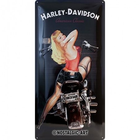 PLAKAT 25 X 50CM HARLEY-DAVIDSON BABE