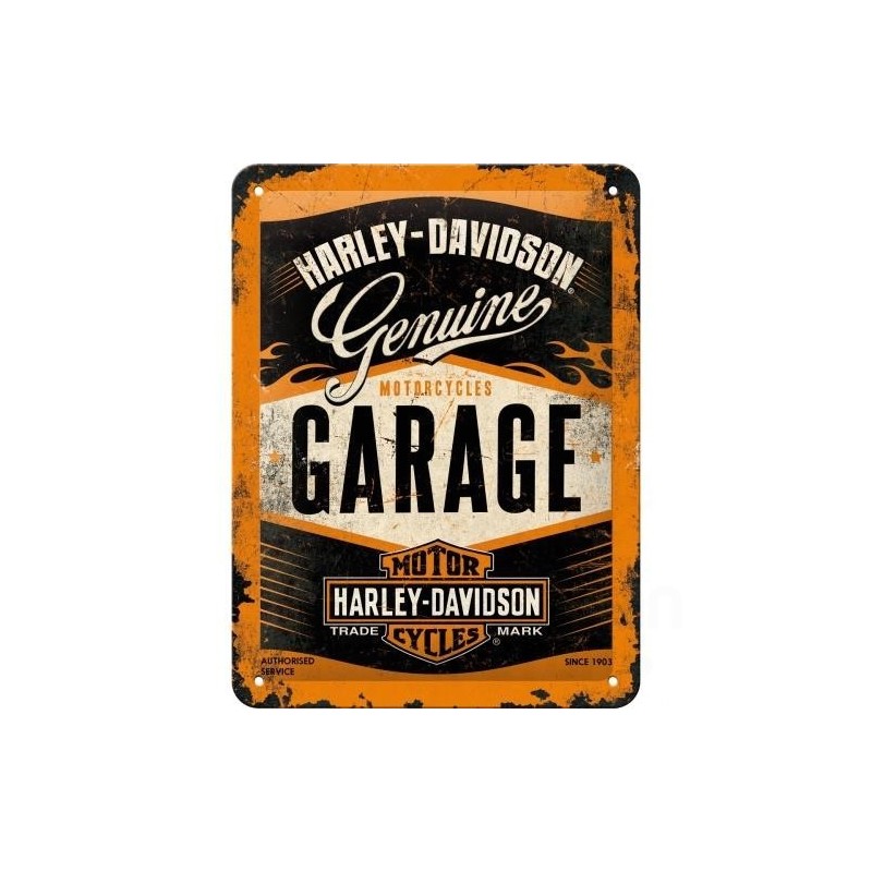 Blacha 15x20cm Harley-Davidson Garage