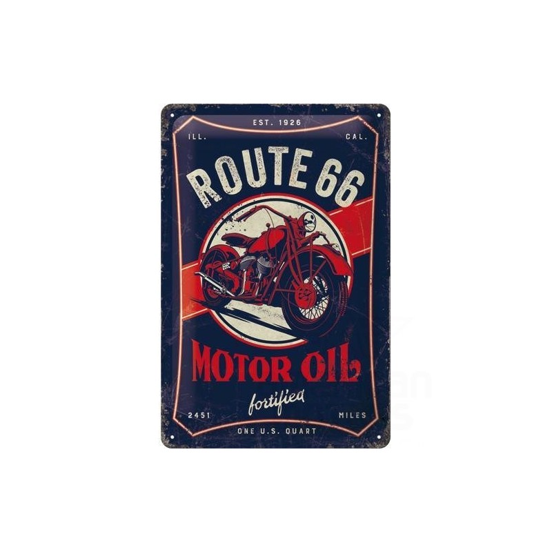 PLAKAT 20X30 ROUTE 66 MOTOR OIL