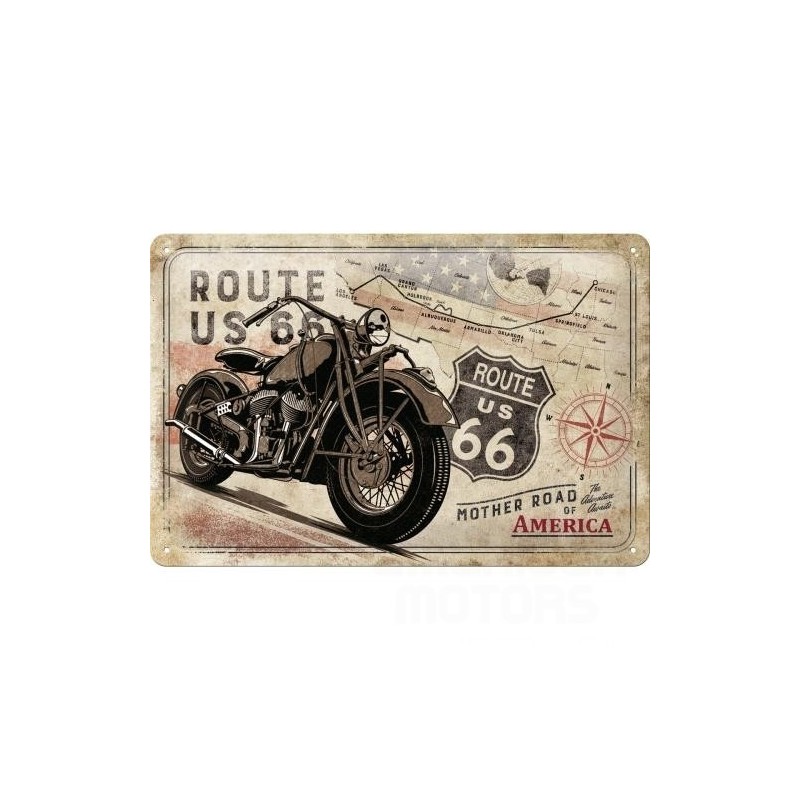 PLAKAT 20X30 ROUTE 66 BIKE MAP