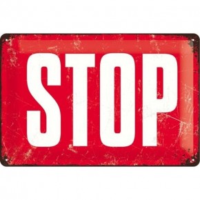 PLAKAT 20X30CM ACHTUNG - STOP