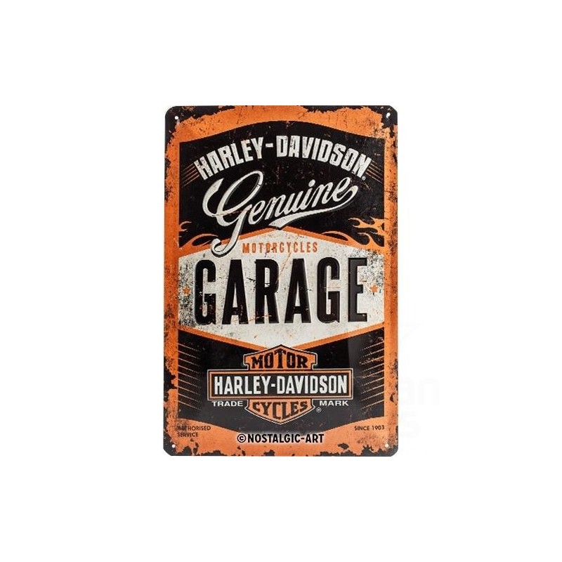 Blacha 20x30cm Harley-Davidson Garage