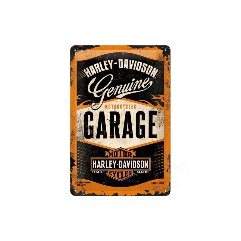 Blacha 20x30cm Harley-Davidson Garage