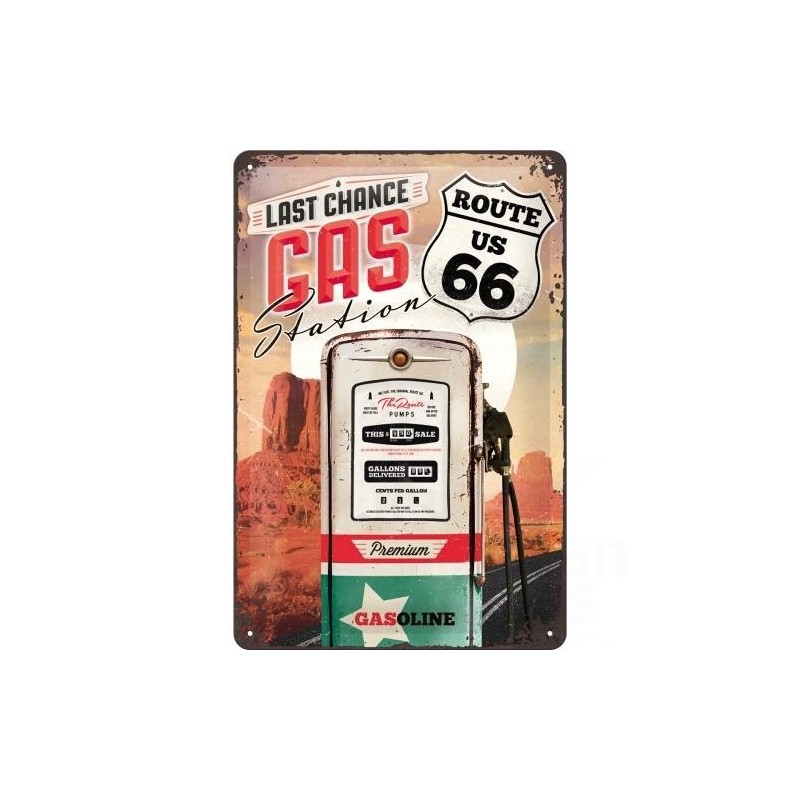 PLAKAT 20X30 ROUTE 66 GAS STATION