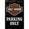 PLAKAT 40 X 60CM HARLEY-DAVIDSON PARKING ONLY