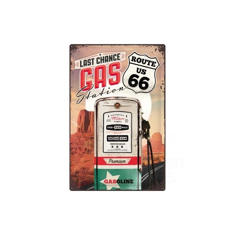 PLAKAT 40X60CM ROUTE 66 GAS STATION